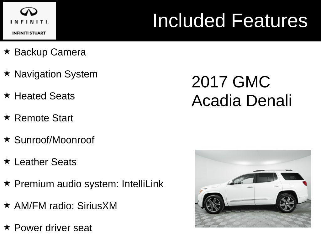 used 2017 GMC Acadia car, priced at $15,000