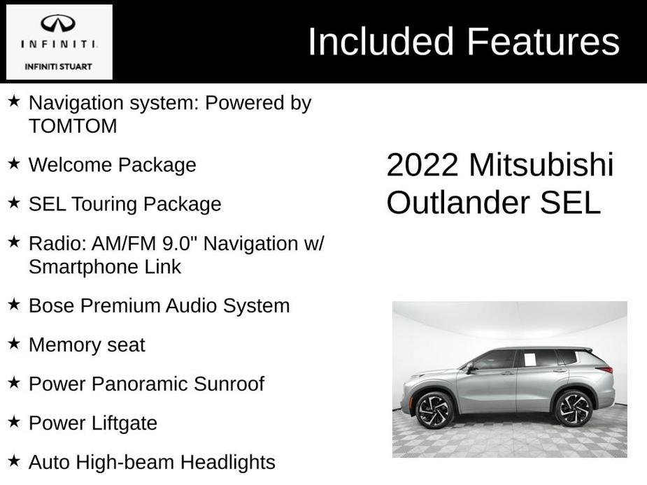 used 2022 Mitsubishi Outlander car, priced at $24,500