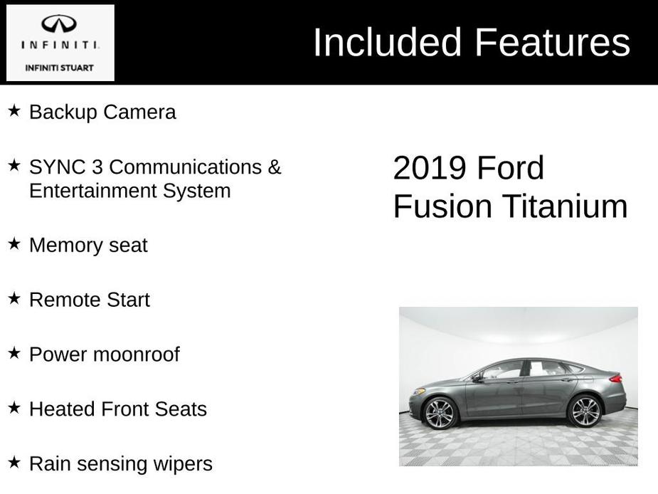 used 2019 Ford Fusion car, priced at $18,202