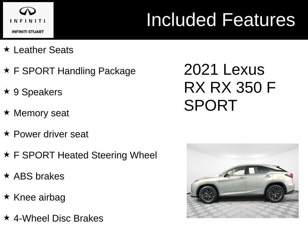 used 2021 Lexus RX 350 car, priced at $39,477