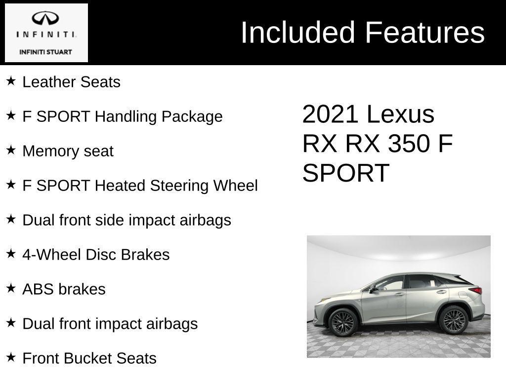 used 2021 Lexus RX 350 car, priced at $43,290