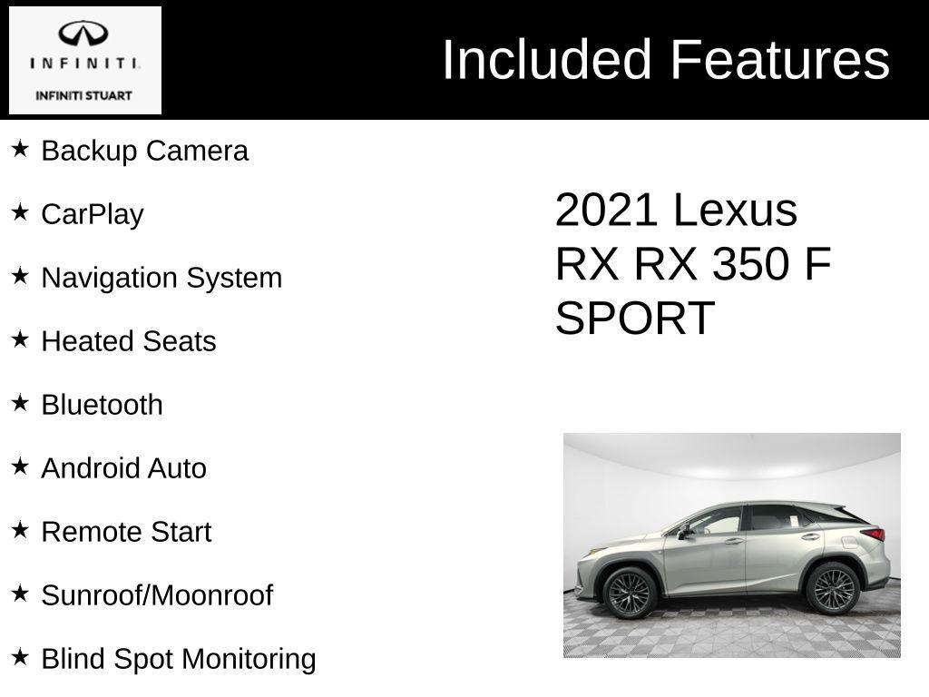 used 2021 Lexus RX 350 car, priced at $43,290