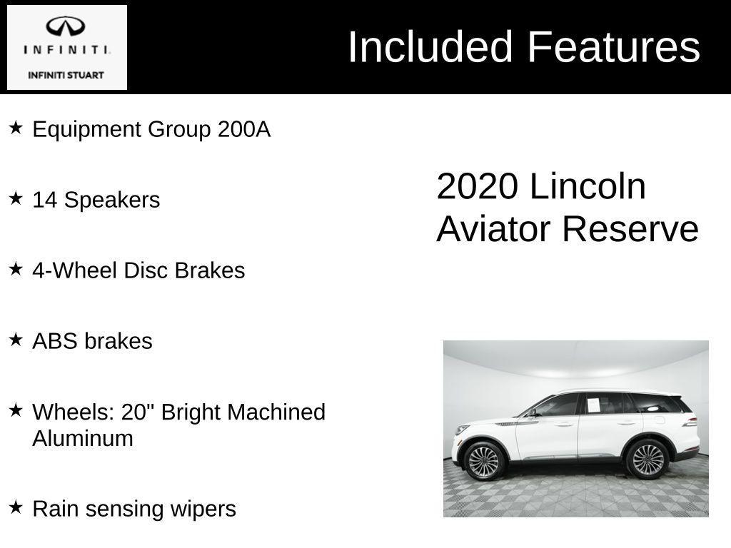 used 2020 Lincoln Aviator car, priced at $36,097