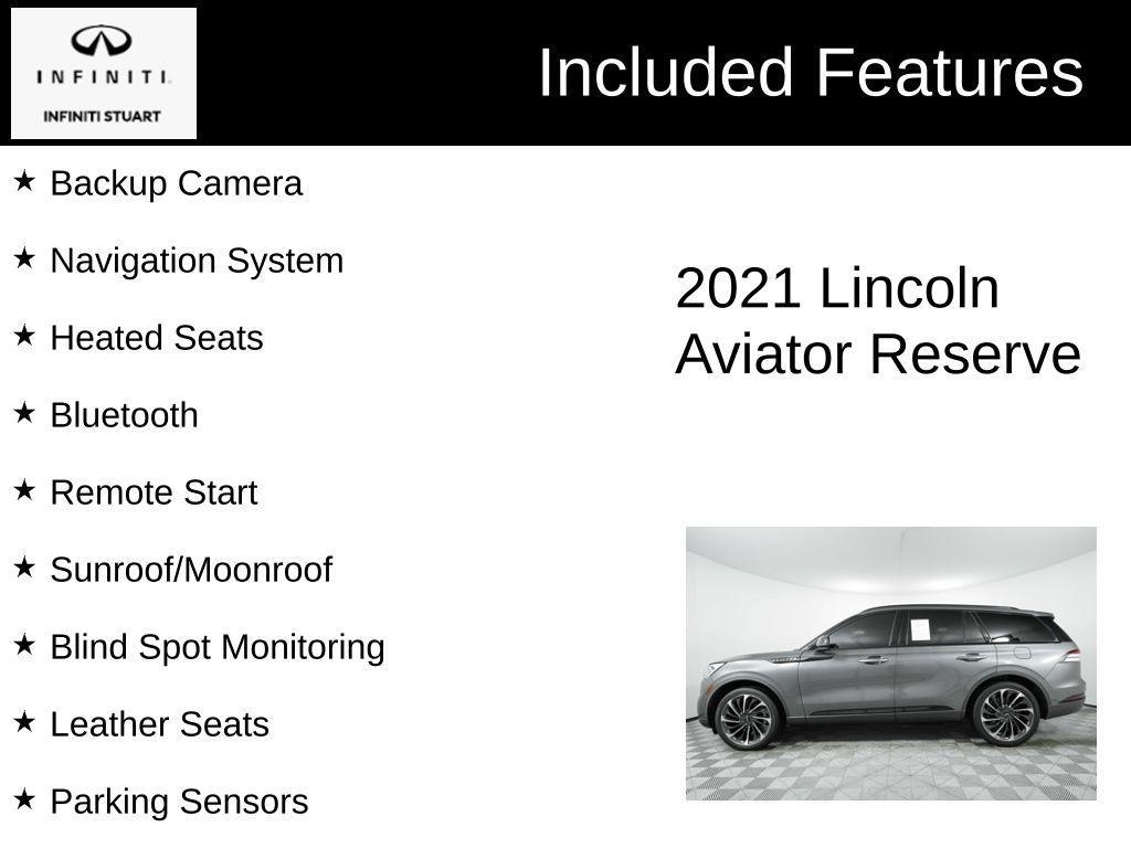 used 2021 Lincoln Aviator car, priced at $37,519