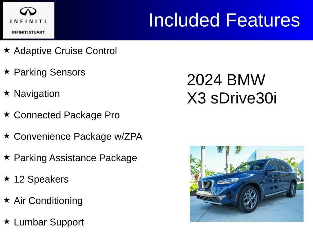 used 2024 BMW X3 car, priced at $38,724