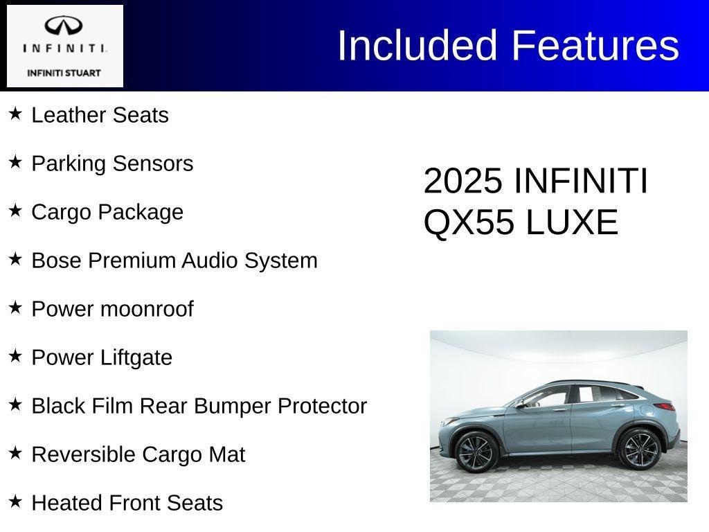 used 2025 INFINITI QX55 car, priced at $37,520