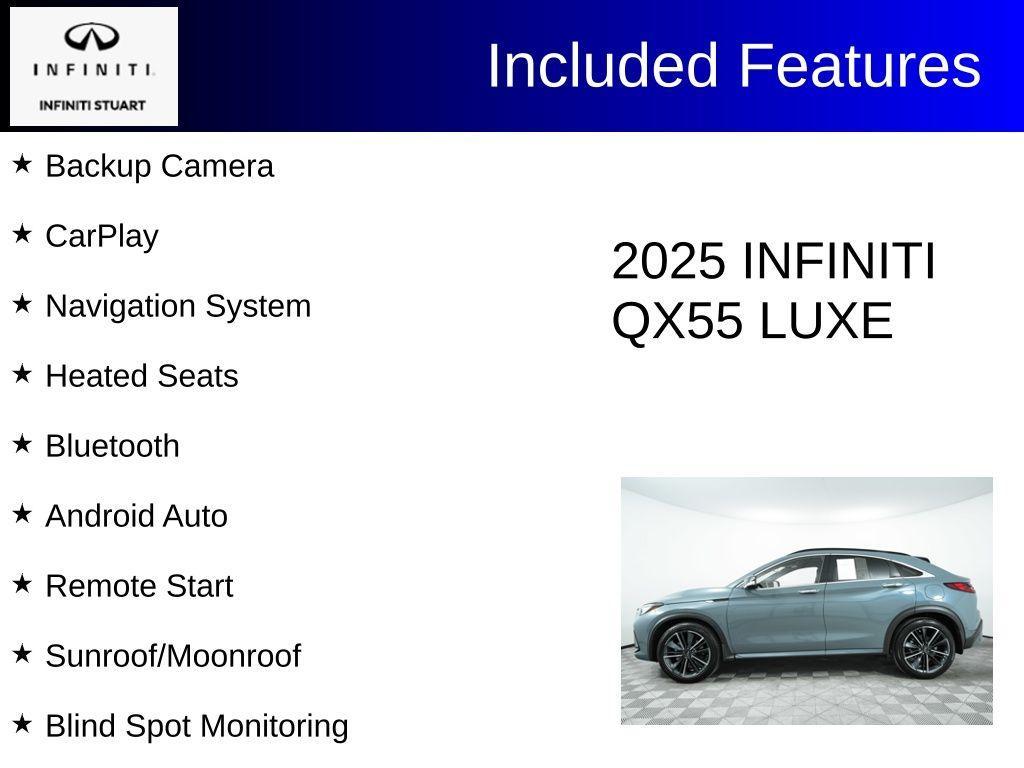 used 2025 INFINITI QX55 car, priced at $37,520