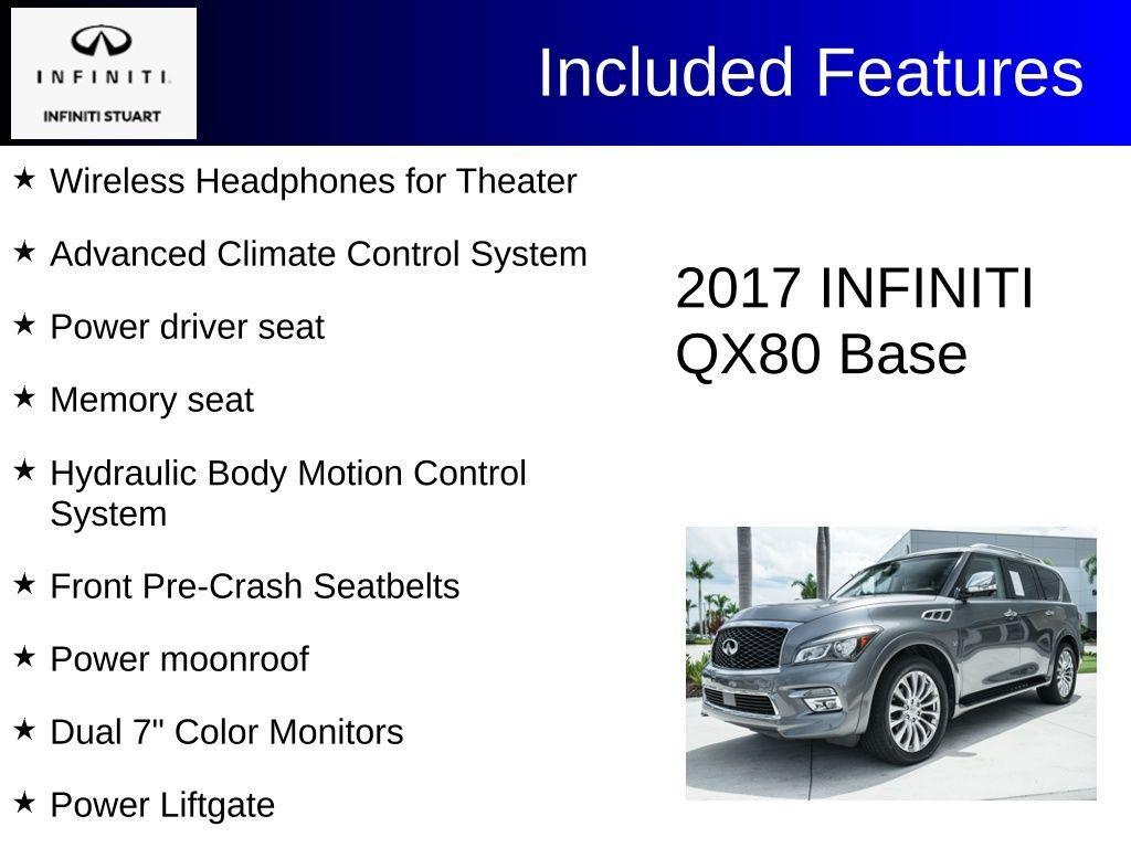 used 2017 INFINITI QX80 car, priced at $18,800