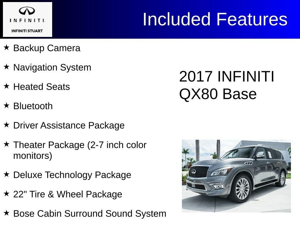used 2017 INFINITI QX80 car, priced at $18,800