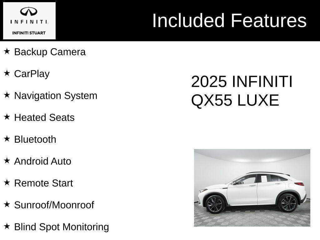 used 2025 INFINITI QX55 car, priced at $40,026