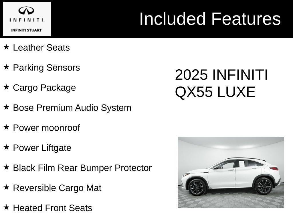 used 2025 INFINITI QX55 car, priced at $40,026