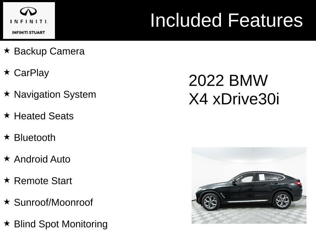 used 2022 BMW X4 car, priced at $37,950