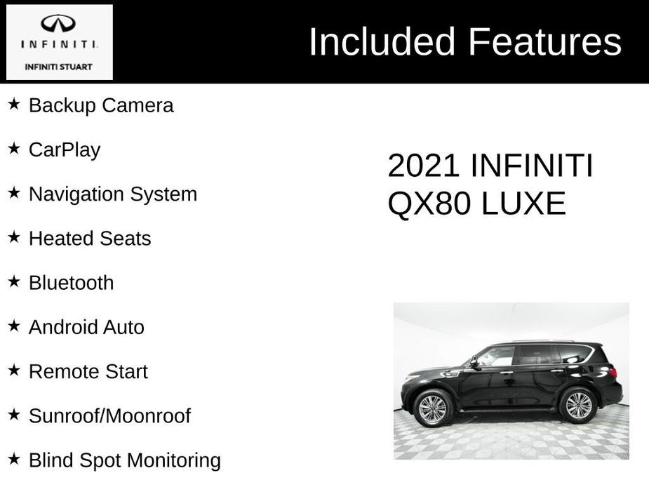 used 2021 INFINITI QX80 car, priced at $29,500
