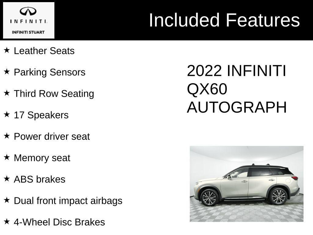 used 2022 INFINITI QX60 car, priced at $43,262