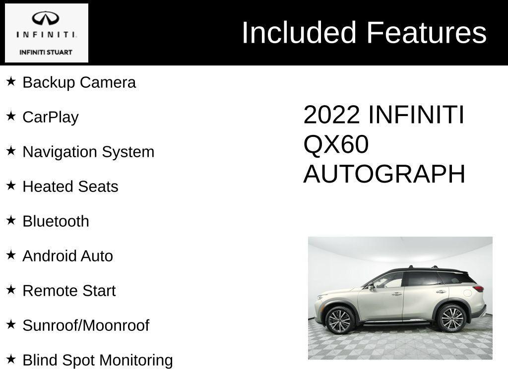 used 2022 INFINITI QX60 car, priced at $43,262