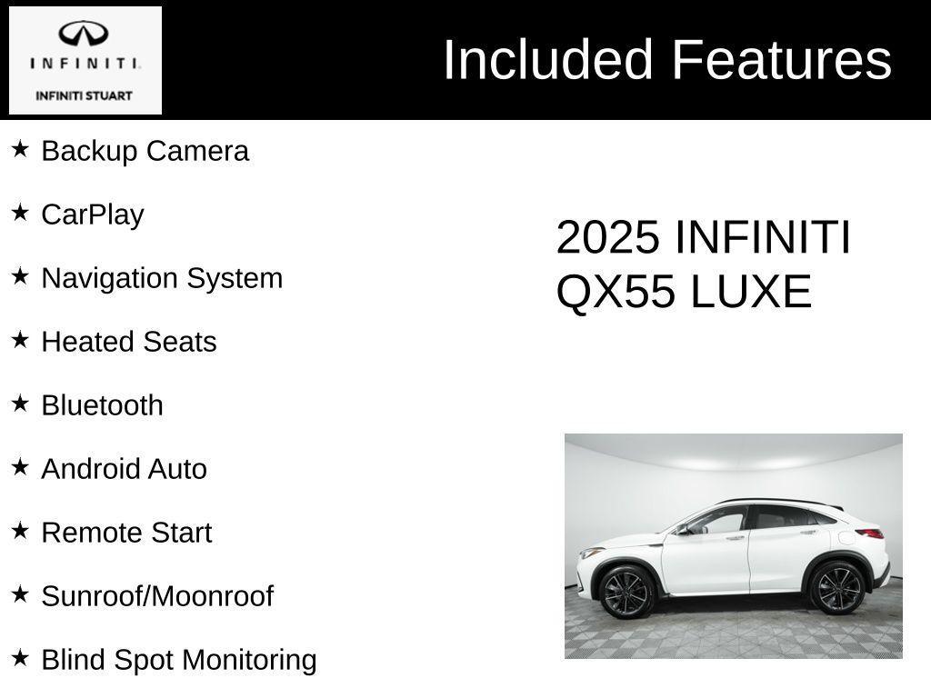 used 2025 INFINITI QX55 car, priced at $41,122
