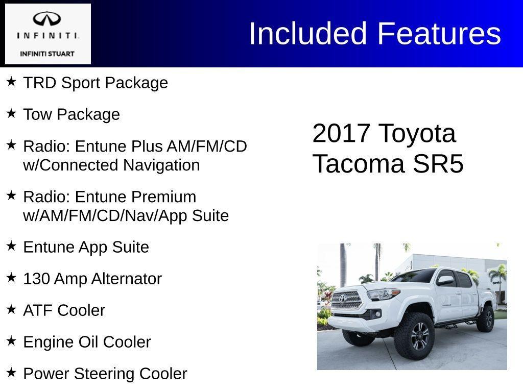 used 2017 Toyota Tacoma car, priced at $23,995