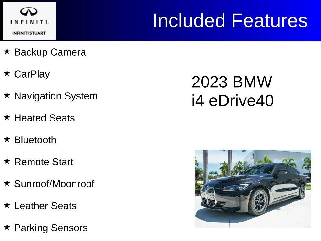 used 2023 BMW i4 Gran Coupe car, priced at $36,944