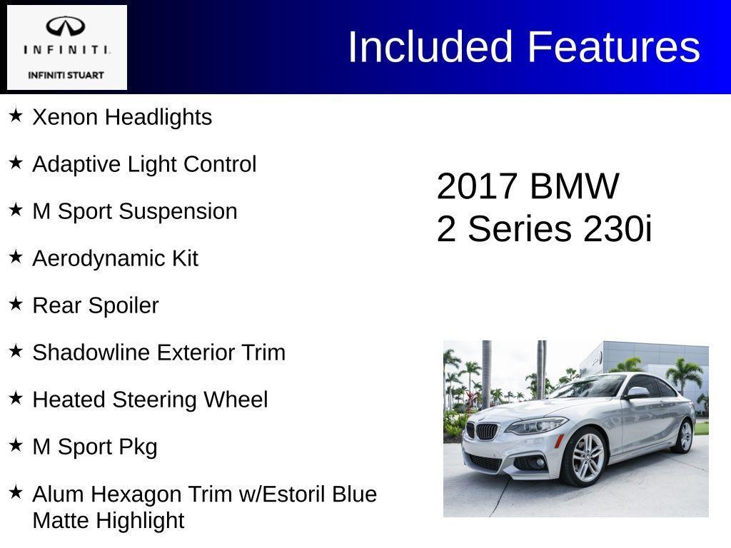 used 2017 BMW 230 car, priced at $18,189