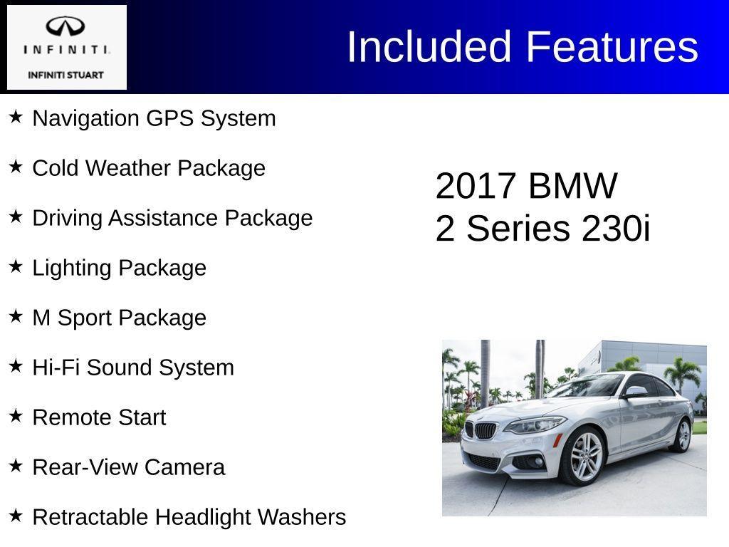 used 2017 BMW 230 car, priced at $18,189