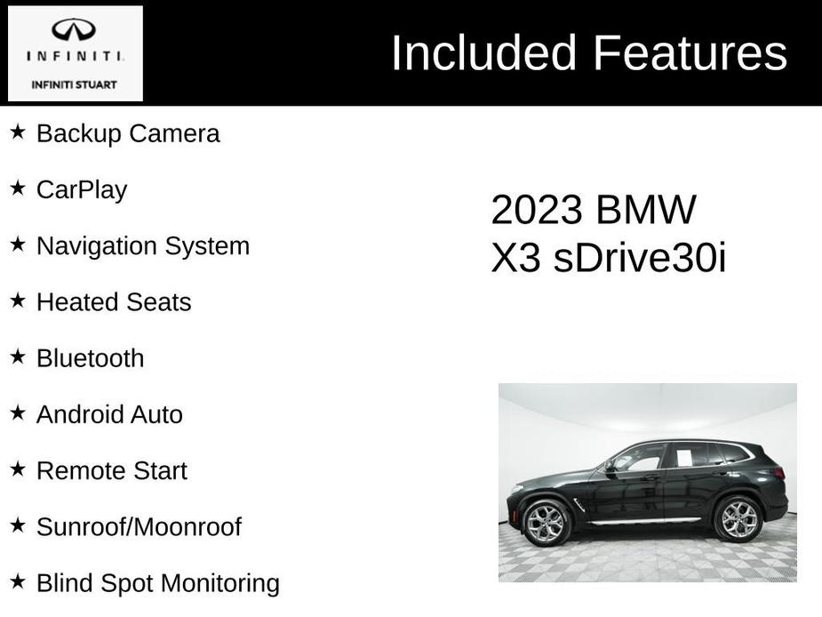 used 2023 BMW X3 car, priced at $35,300
