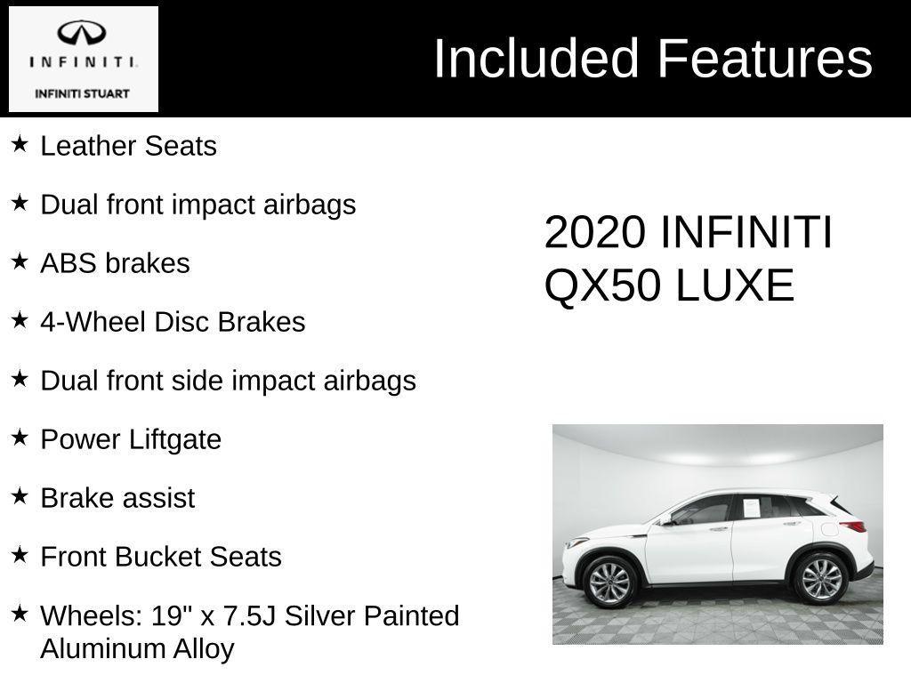 used 2020 INFINITI QX50 car, priced at $22,237