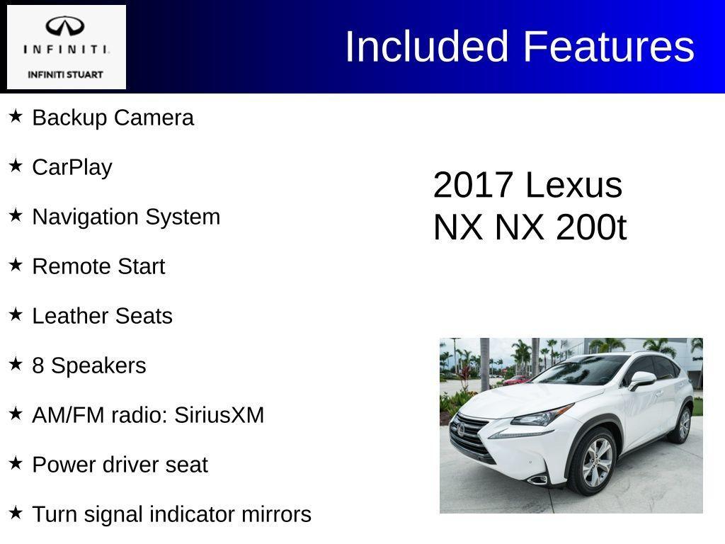 used 2017 Lexus NX 200t car, priced at $14,000