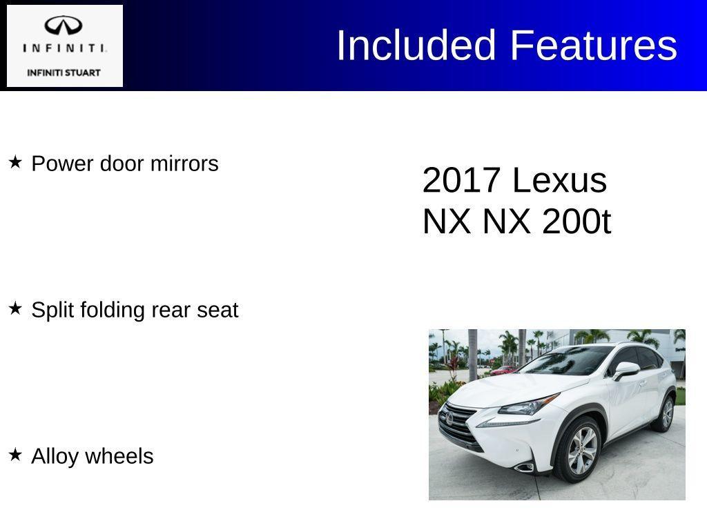 used 2017 Lexus NX 200t car, priced at $14,000