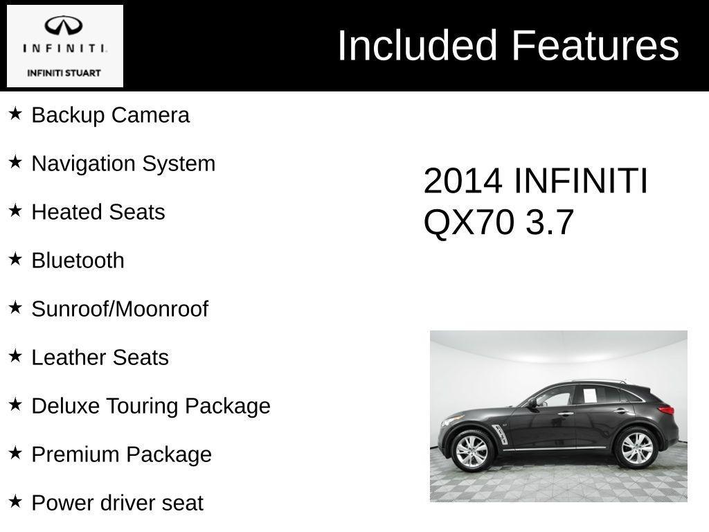 used 2014 INFINITI QX70 car, priced at $13,847