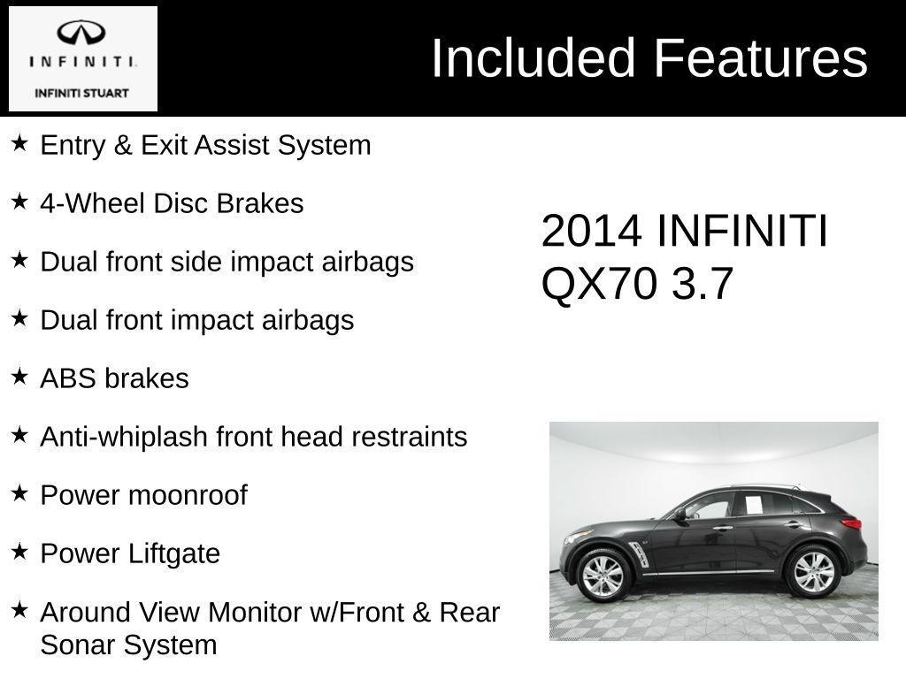 used 2014 INFINITI QX70 car, priced at $13,847