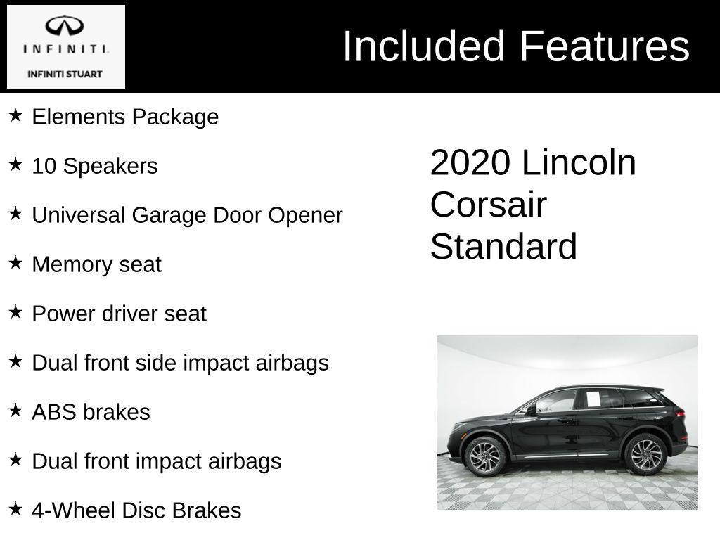 used 2020 Lincoln Corsair car, priced at $24,807