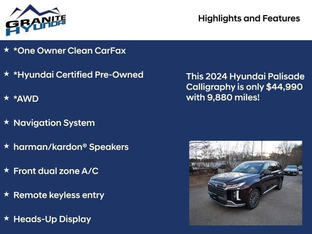 used 2024 Hyundai Palisade car, priced at $44,990