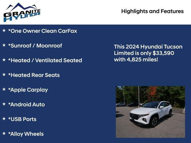 used 2024 Hyundai Tucson car, priced at $33,590