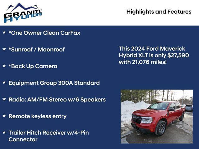 used 2024 Ford Maverick car, priced at $27,590