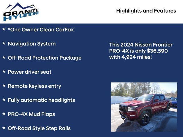 used 2024 Nissan Frontier car, priced at $36,590