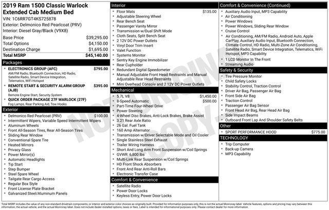 used 2019 Ram 1500 Classic car, priced at $21,990