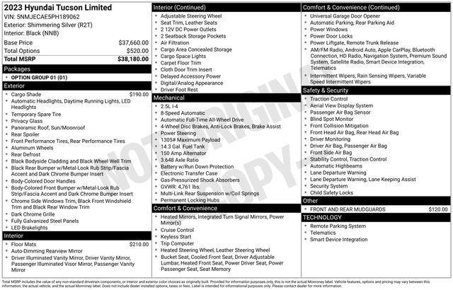 used 2023 Hyundai Tucson car, priced at $26,990