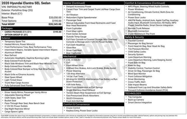used 2020 Hyundai Elantra car, priced at $12,990