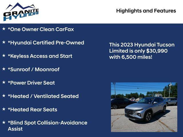 used 2023 Hyundai Tucson car, priced at $30,990