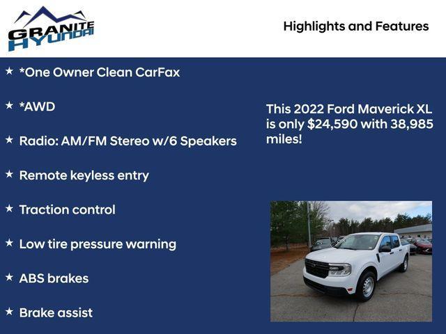 used 2022 Ford Maverick car, priced at $24,590