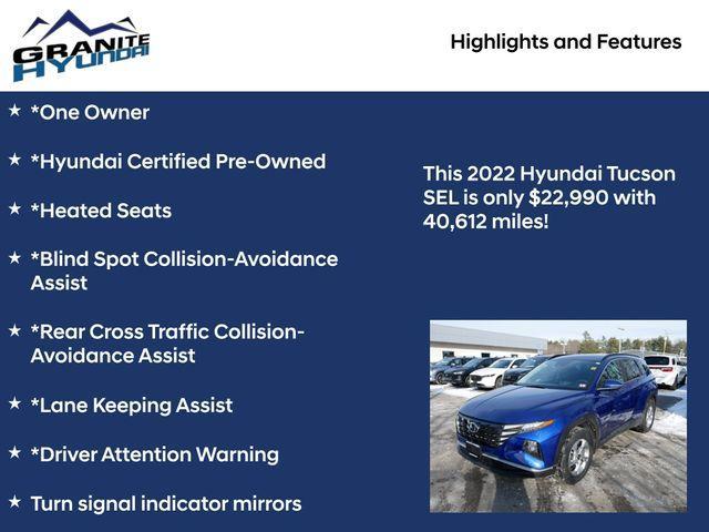 used 2022 Hyundai Tucson car, priced at $22,990