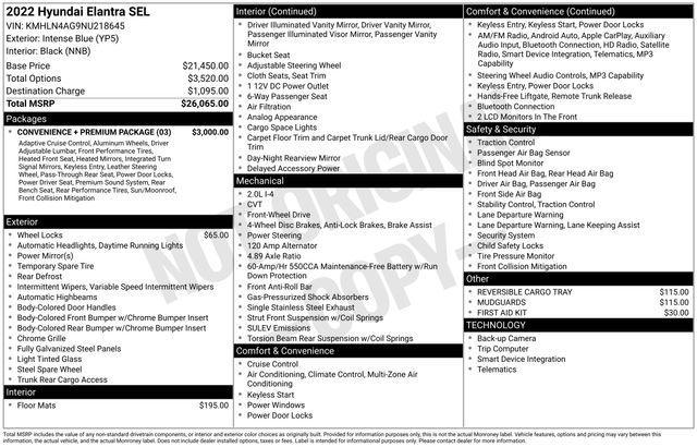 used 2022 Hyundai Elantra car