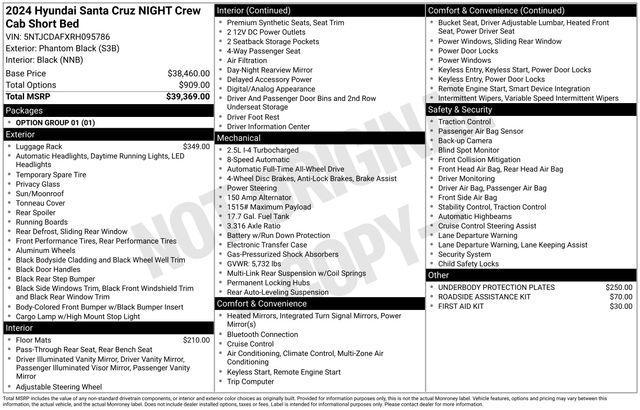 used 2024 Hyundai SANTA CRUZ car, priced at $31,990