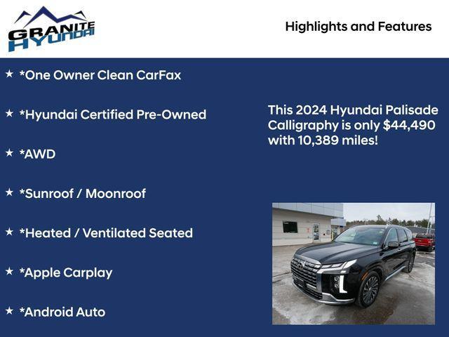 used 2024 Hyundai Palisade car, priced at $44,490