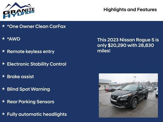 used 2023 Nissan Rogue car, priced at $20,290