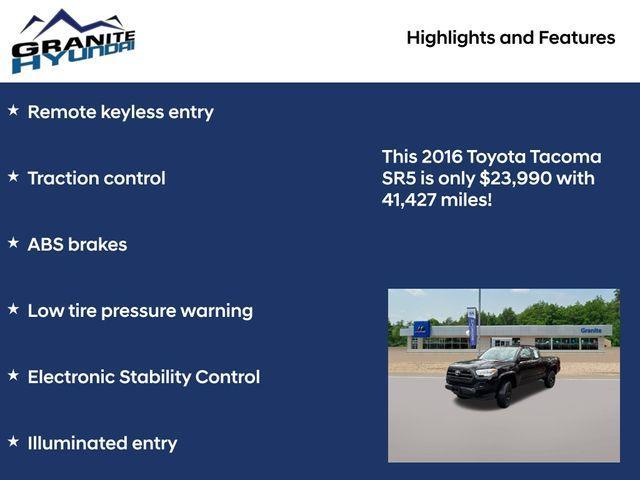 used 2016 Toyota Tacoma car, priced at $23,990
