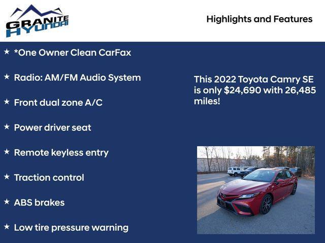 used 2022 Toyota Camry car, priced at $24,690