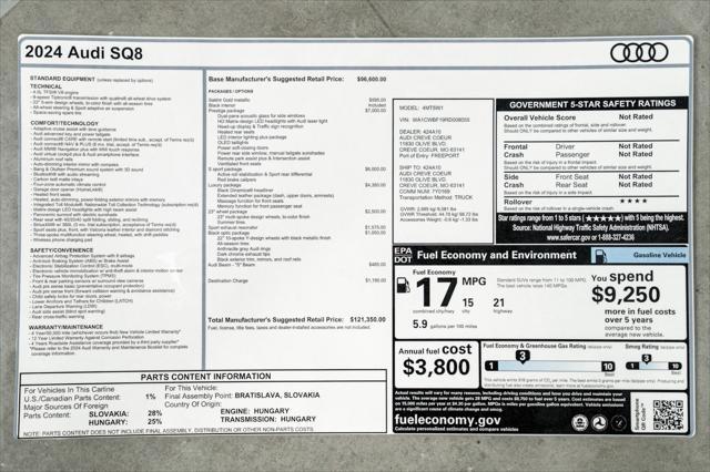 used 2024 Audi SQ8 car, priced at $114,900