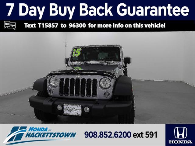 used 2015 Jeep Wrangler Unlimited car, priced at $18,499