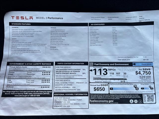 used 2023 Tesla Model 3 car, priced at $32,795